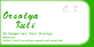 orsolya kuli business card